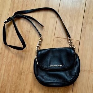 Michael Kors Black Leather Crossbody Bag